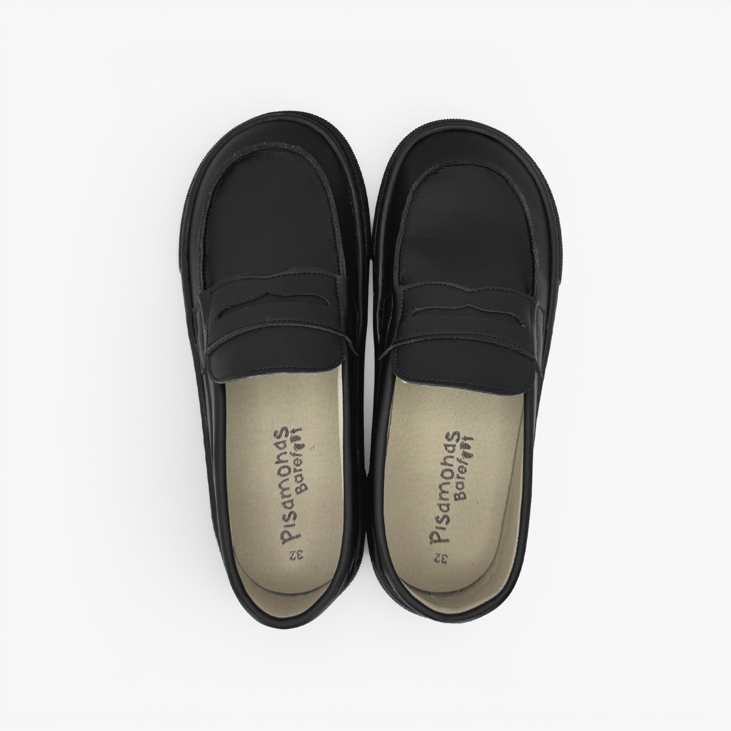 Mocassins scolaires barefoot enfants Noir