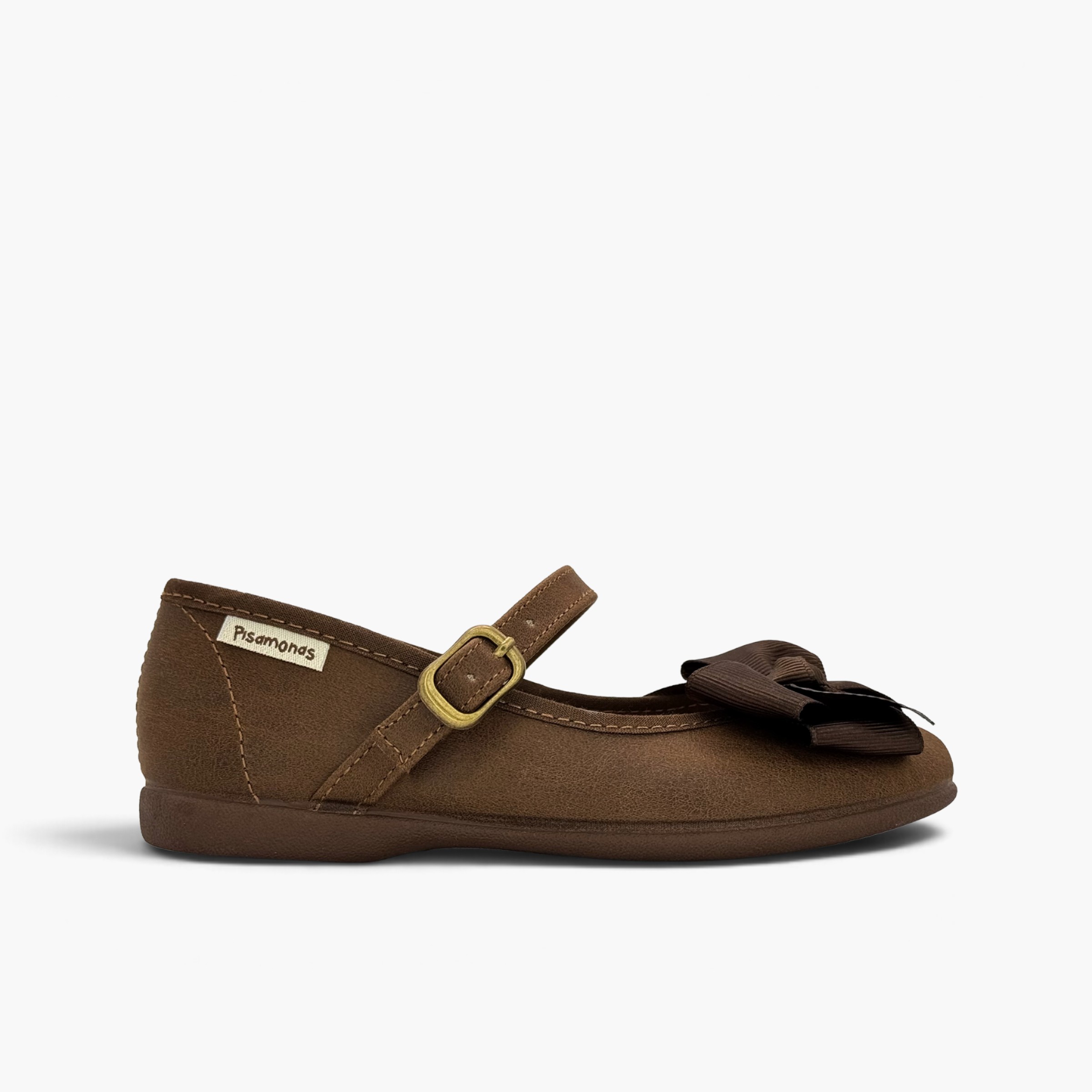 Babies fille effet cuir nœud Couleur Cuir