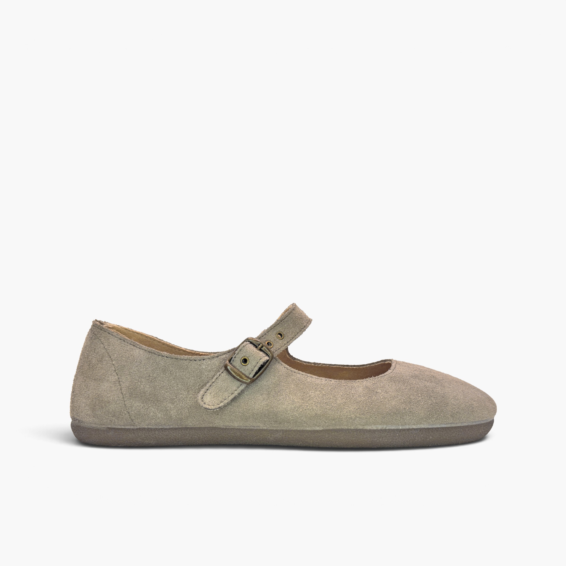 Babies barefoot suède femme boucle Taupe