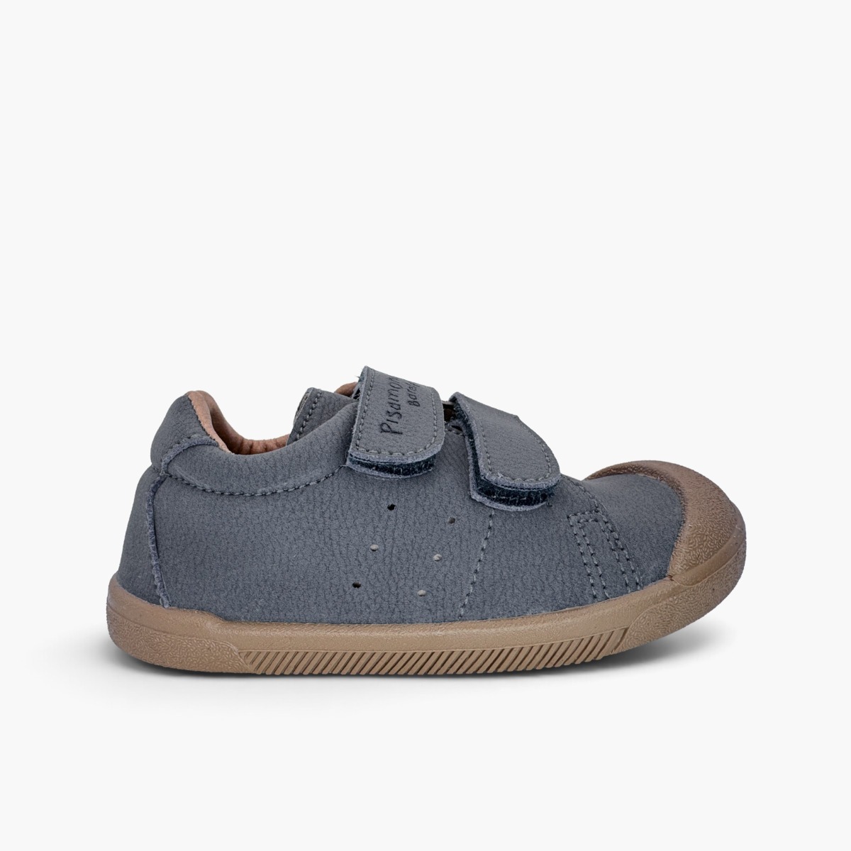 Baskets souples barefoot effet nubuck Bleu