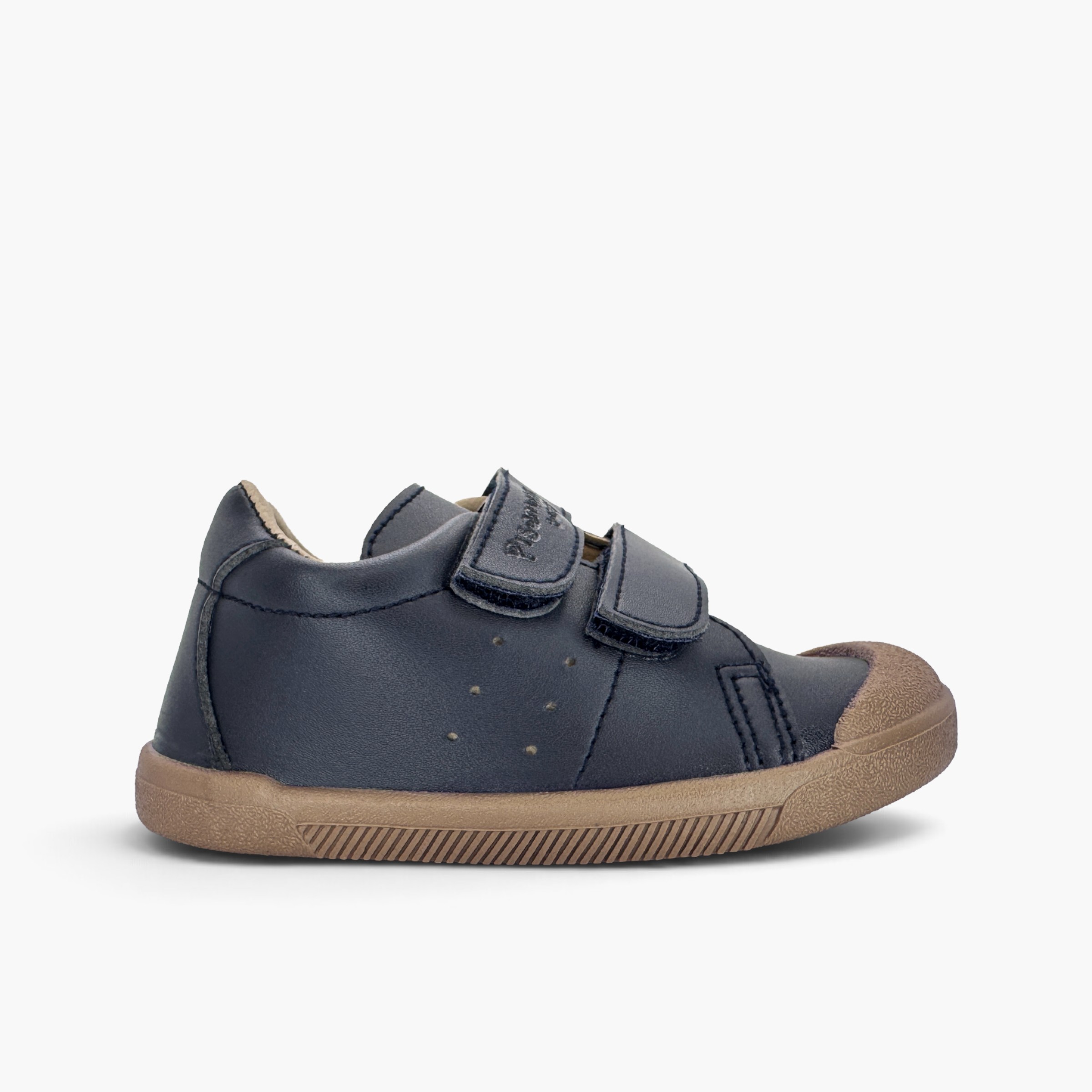 Baskets barefoot effet cuir semelle contrastée Bleu Marine
