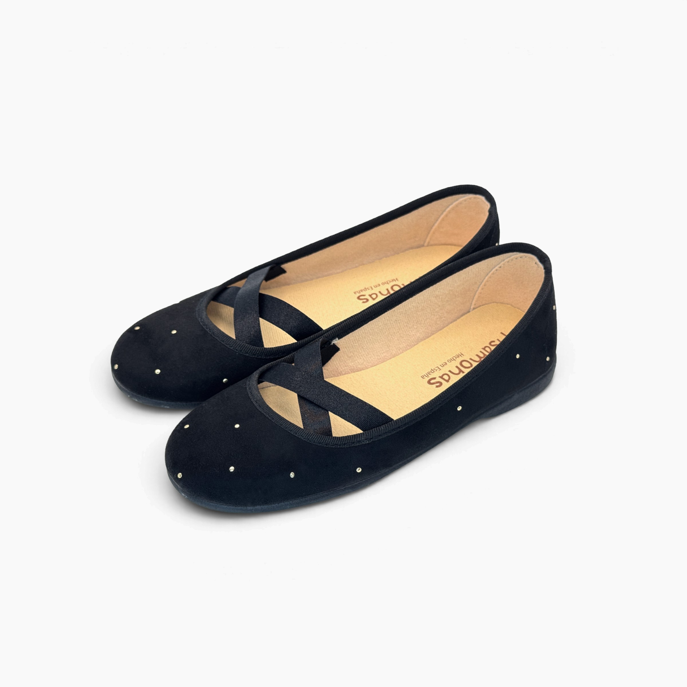 Ballerines ballet Serratex petits clous Noir