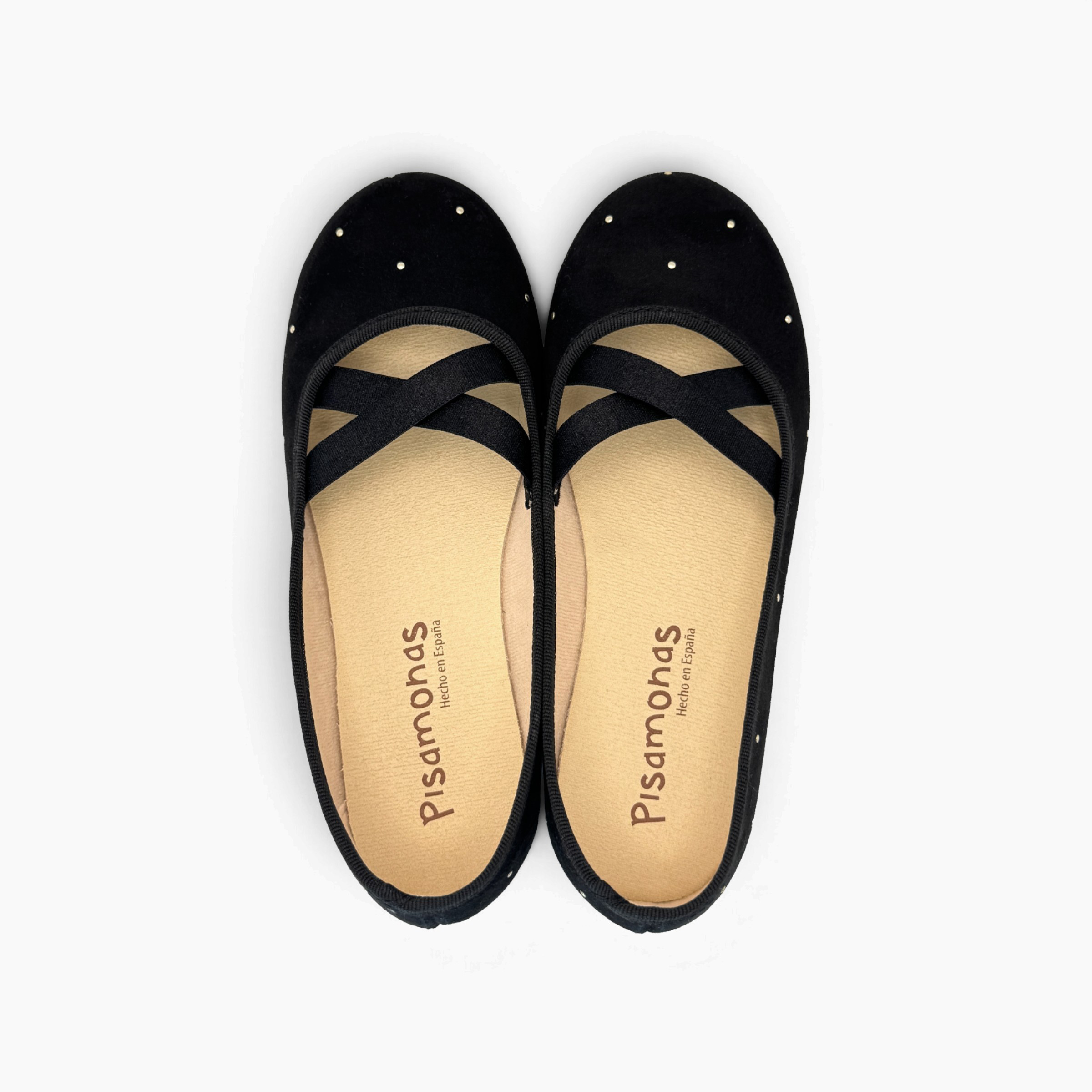Ballerines ballet Serratex petits clous Noir