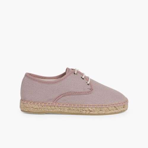 Blucher de Lona con base Alpargata Malva