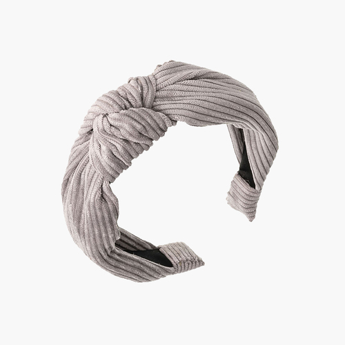Diadema pana nudo Gris Claro