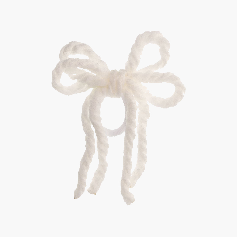 Coletero cordones de lana para niña Crudo