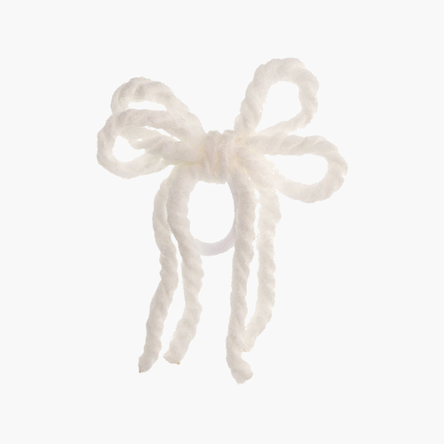 Coletero cordones de lana para niña Crudo