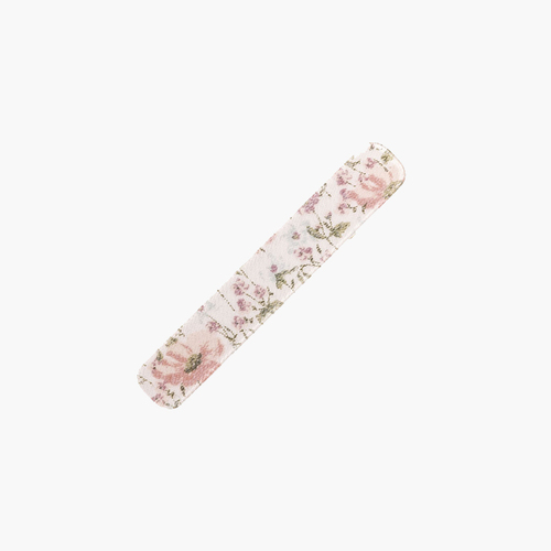 Clip de pelo estampado flores Crudo