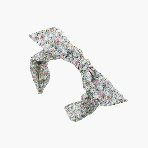 Diadema con flores lazo Azul