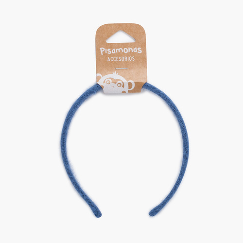 Diadema fina de lana niñas Azul