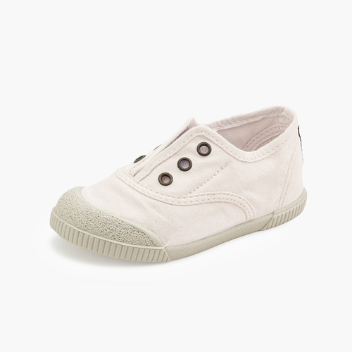Zapatillas lona sin cordones barefoot Blanco