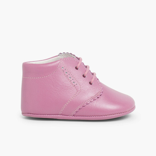 Badana Bota Cordones con Picado Piel Berenjena