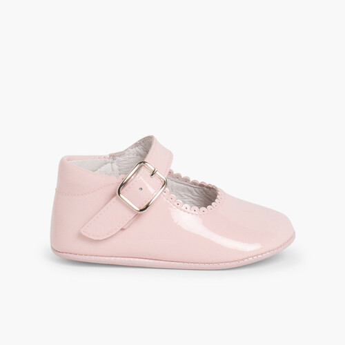 Badanita Mercedita Bebé Charol Hebilla Rosa