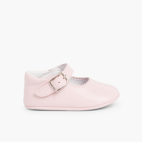 Badanitas Mercedita Bebé Piel Hebilla Rosa