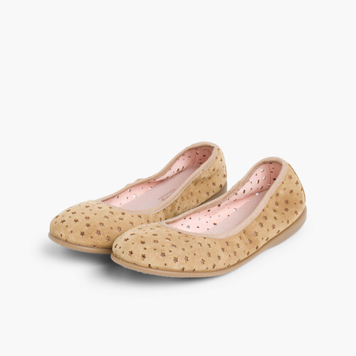 Bailarina Serraje Elástico Picado Estrellas Beige