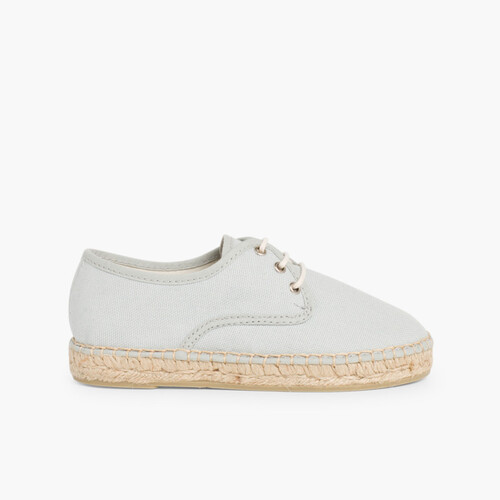 Blucher de Lona con base Alpargata Gris