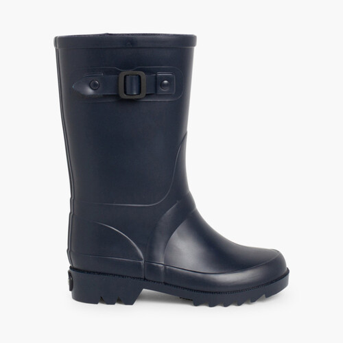 Botas de Agua para Niños Hebilla Azul Marino