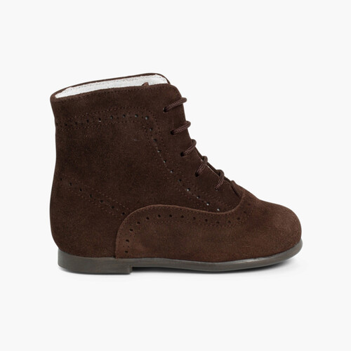 Botas Pascualas para Niñas Serraje Marrón