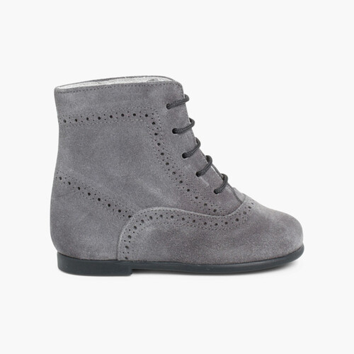 Botas Pascualas para Niñas Serraje Gris