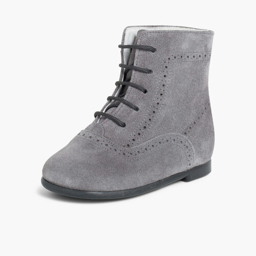 Botas Pascualas para Niñas Serraje Gris