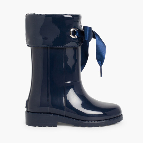 Botas de Agua Niña Camperas tipo Charol de Igor Azul Marino