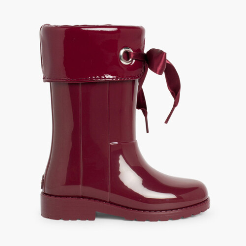 Botas de Agua Niña Camperas tipo Charol de Igor Burdeos