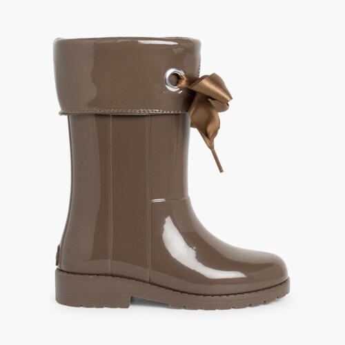 Botas de Agua Niña Camperas tipo Charol de Igor Marrón