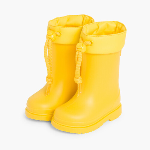 Botas de Agua para Niños Pequeños Igor cuello ajustable Amarillo
