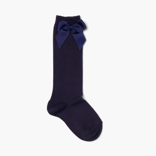 Calcetines Altos Condor Algodón con Lazo Azul Marino