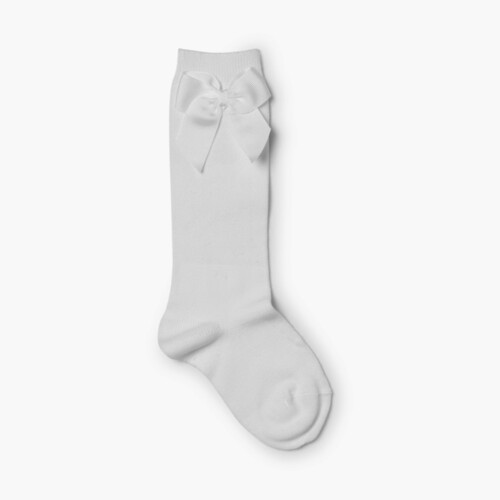 Calcetines Altos Condor Algodón con Lazo Blanco