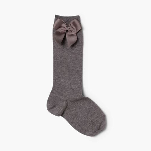 Calcetines Altos Condor Algodón con Lazo Gris