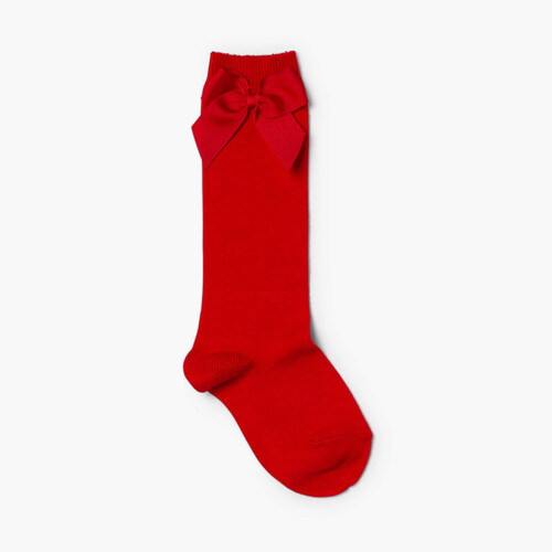 Calcetines Altos Condor Algodón con Lazo Rojo