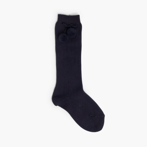 Calcetines CONDOR Bebé con pompón Azul Marino