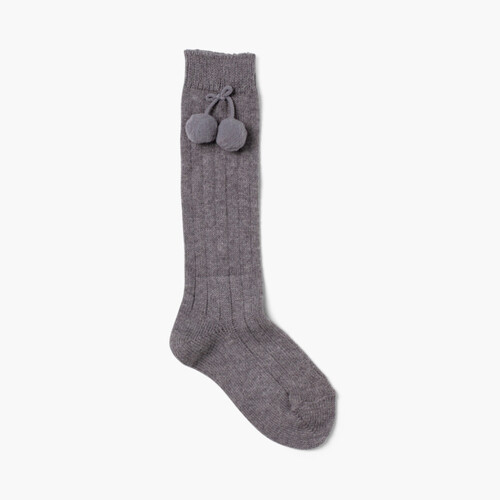 Calcetines CONDOR Bebé con pompón Gris