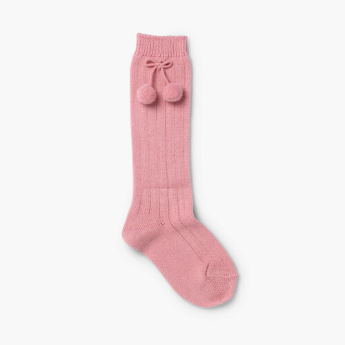 Calcetines CONDOR Bebé con pompón Rosa Palo