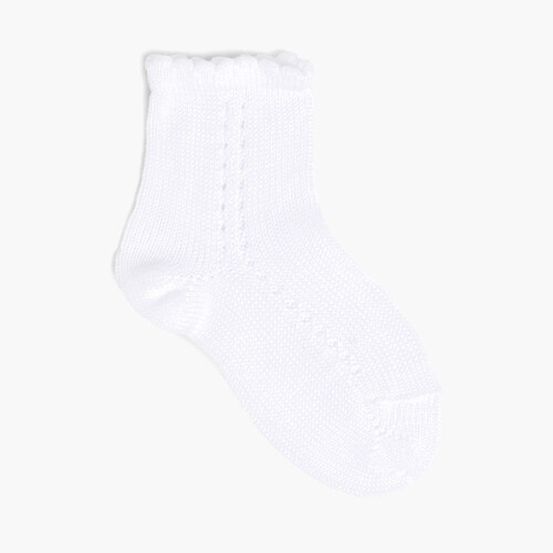 Calcetines Cortos Calados Condor Verano Blanco