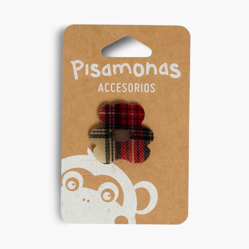 Coletero oso estampado escocés Marrón