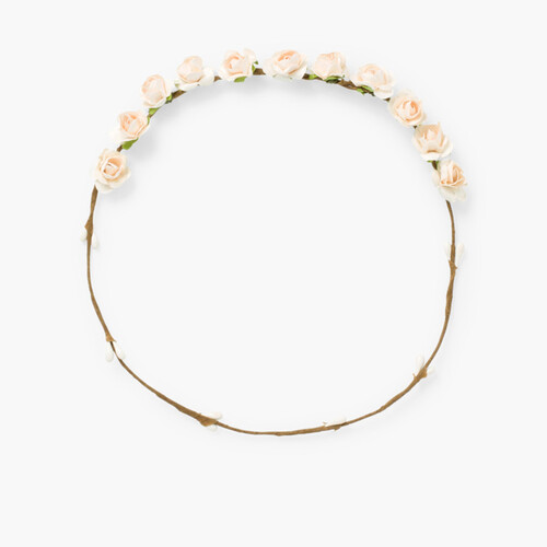 Corona media de flores  Crudo