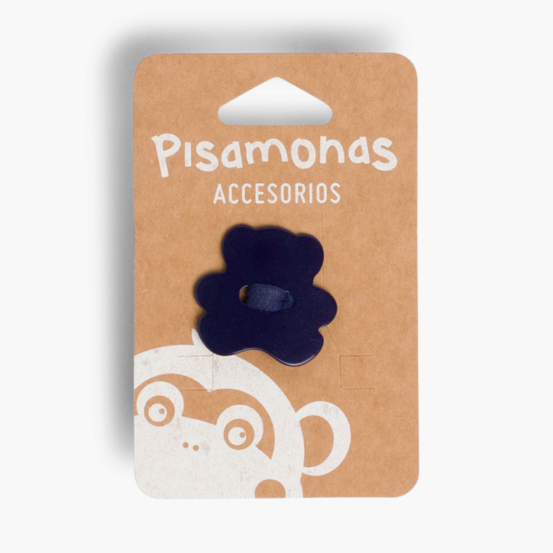 Goma Pelo Niñas Coletero de Osito Azul Marino