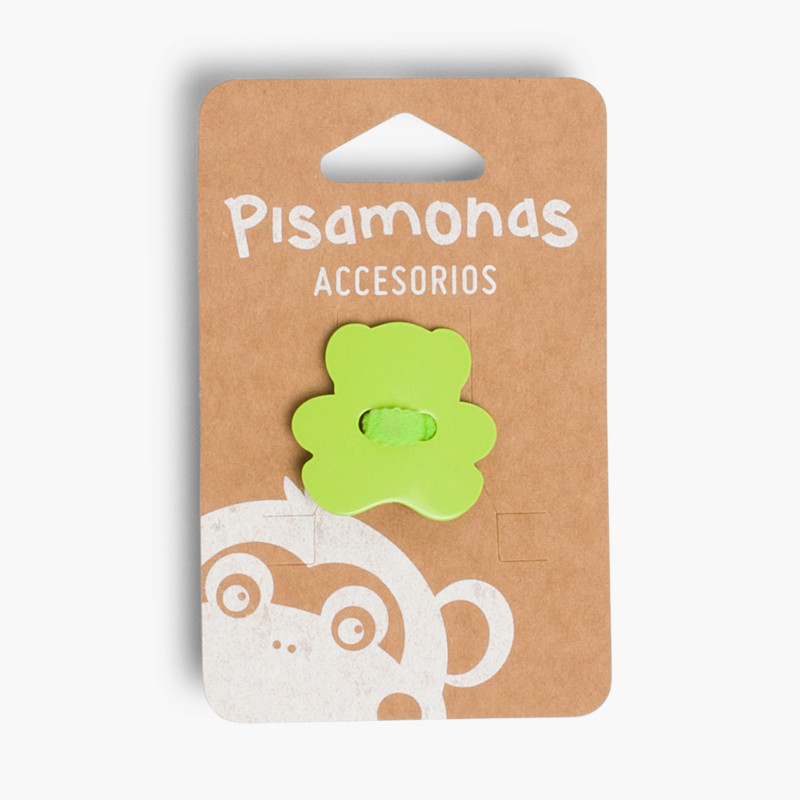 Goma Pelo Niñas Coletero de Osito Verde Pistacho