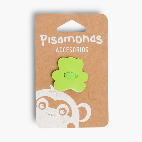 Goma Pelo Niñas Coletero de Osito Verde Pistacho