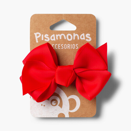 Goma de Pelo Niñas Lazo Grande Rojo