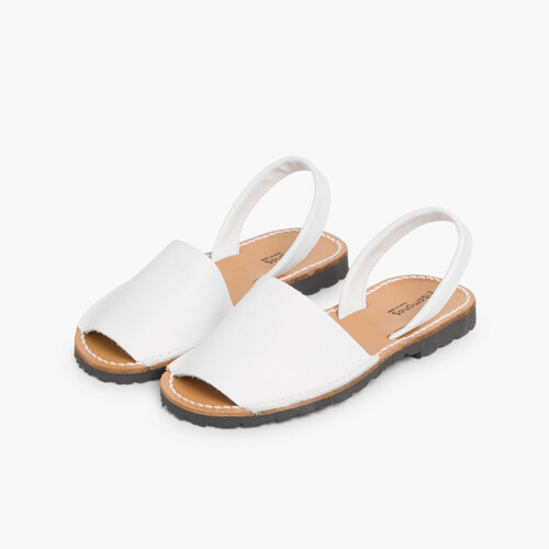 Menorquinas Niños Avarcas napa Blanco