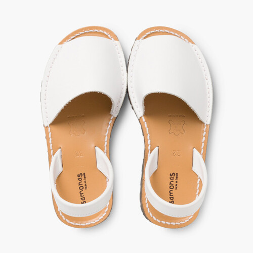 Menorquinas Niños Avarcas napa Blanco