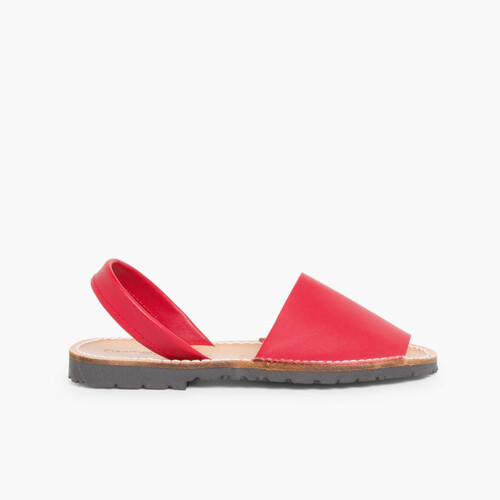 Menorquinas Niños Avarcas napa Rojo
