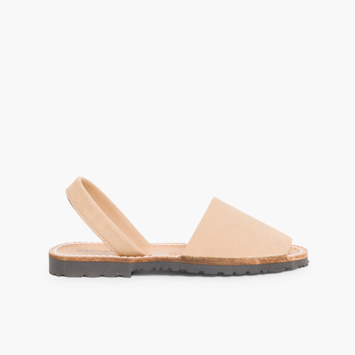 Menorquinas Niños Avarcas nobuck Beige