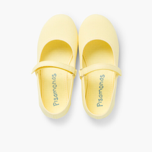 Merceditas Niña Tela tira adherente fina Amarillo Limón
