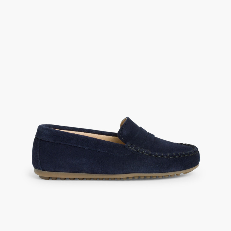 Mocasines Niño Serraje Antifaz Azul Marino