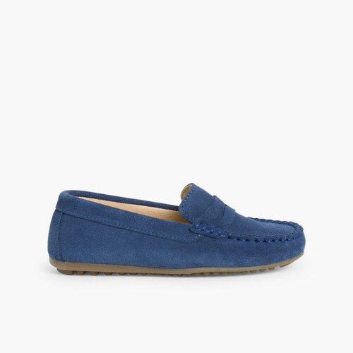 Mocasines Niño Serraje Antifaz Azul Jeans