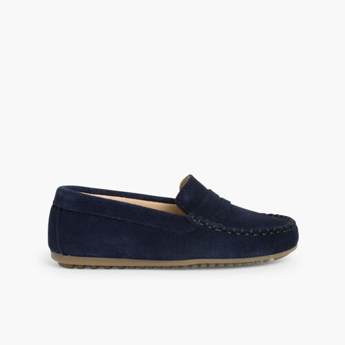 Mocasines Niño Serraje Antifaz Azul Marino